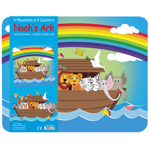 Noah's Ark 8-Piece Placemat and Coaster Set